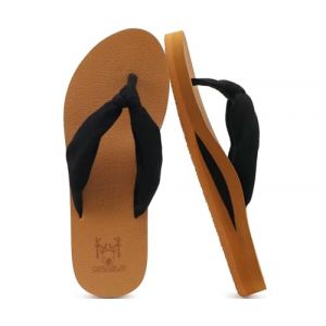 KuaiLu Tongs Femme Tissu &eacute;t&eacute; Flip Flops Plage et Piscine Adulte Soutien Voute Plantaire Tongue Sandales Cuir Orthopedique Yoga Mousse Antid&eacute;rapantes Semelles Douche Claquette Noir Kaki 38 (KUAILU-XYL, neuf)