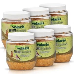 Eggersmann Volaris 6 x 350 g Beurre de cacahu&egrave;tes Premium pour oiseaux sauvages - Nourriture grasse riche en calories - Beurre de cacahu&egrave;tes pour oiseaux en pot en plastique - Verre (6 x 350 g, Nature (Heinrich Eggersmann Futtermittelwerke, neuf)