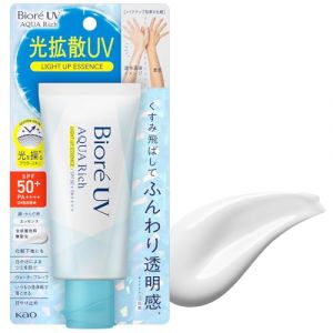 Biore UV Aqua Rich Light Up Essence 70g SPF50 +/PA ++++ Blotting Paper Set (GJG AUDIO, neuf)