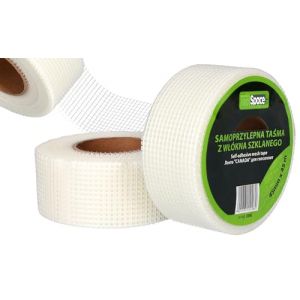 ToolSpace Bande Placo 4,5 cm x 45 m - Ruban de Fibre Verre avec Toile pour Plaques Plâtre - Vande Fibree Auto-Adhésif pour Joint Fissure Mur - Tissu Grillagée pour Fissure Réparation Trous Enduit (ToolSpace, neuf)