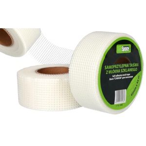 ToolSpace | Bande en Fibre de Verre | Pour Plaques de Plâtre | 4,5cm x 45m | Ruban Tissé en Fibre | Ruban pour le Remplissage des Fissures et la Réparation de Cloison Sèche | Adhesive | Ruban à Joints (ToolSpace, neuf)