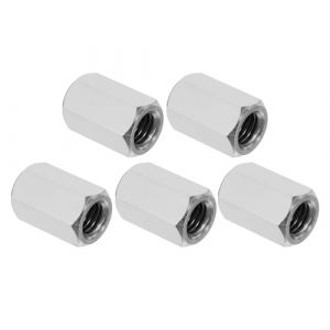 PATIKIL 1/2"-13 UNC Ecrou Hexagonal en Acier Inoxydable 304, 5Pcs 30mm Longueur &Eacute;crous de Raccordement Hexagonaux Tige Enti&egrave;rement Filet&eacute;e, Fixations de Connecteur &agrave; Goujons, Argent&eacute; (PATIKIL UK, neuf)
