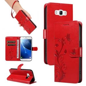 HUANGTAOLI Coque pour Samsung Galaxy J5 2016, Housse &agrave; Rabat en Cuir, B&eacute;quille et 2 Porte-Carte, Flexible et Pliable, L&eacute;g&egrave;re et Antid&eacute;rapante, Protection &agrave; 360 degr&eacute; et Absorbant de Choc (gogoindustry, neuf)