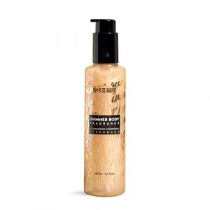 Flor de Mayo - Shimmer Body Fragrance - Éclaircissant corporel parfumé - Lotion pour le corps aux paillettes et parfum floral - Haute intensité et brillance longue durée - 190 ml (LTM SHOP, neuf)