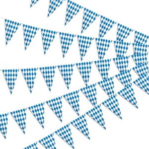 Triangle Bannière Multicolore Banderole, Réutilisable Fanion Guirlande, Drapeaux de Triangle Decoration, pour Bannière Anniversaire, Mariage, Fête, Extérieur Jardin (Rfervgauk, neuf)