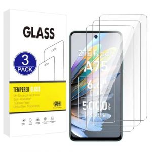 X-Dision Protection d'&eacute;cran Compatible avec ZTE Blade A75,3 Pi&egrave;ces [Duret&eacute; 9H, Haute Sensibilit&eacute;, Incassable] 2,5D Haute D&eacute;finition Films en Verre Tremp&eacute; pour ZTE Blade A75 (X-Dision, neuf)