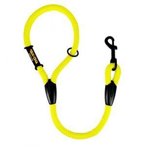 Laisse Courte en Corde 60cm, Anti-Traction pour Petits, Moyens et Grands Chiens, Fabriqué en Espagne. 60cm. Jaune (AVANZONA, neuf)