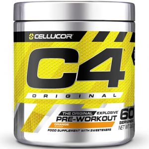 Poudre pré-entraînement C4 Original - éclats d'orange | Boisson énergisante pré-entraînement | 150 mg de caféine + bêta-alanine + monohydrate de créatine | 60 portions (MEGA DEAL NUTRITION, neuf)