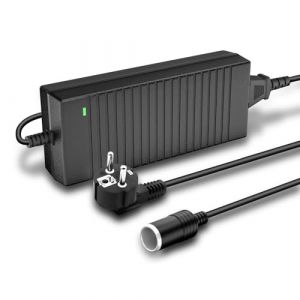Seyaom Adaptateur Allume Cigare Secteur 220 V vers 12 V, 180W 15A Max AC-DC Adapter pour Glacière, Compresseur, Gonfleur de Voiture, Camping, Urgence (Seyaom, neuf)