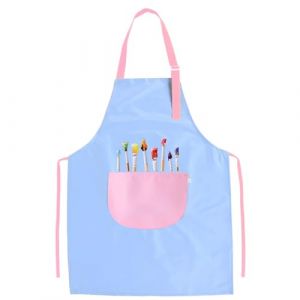 BDEPSTR Tablier Enfant Garcon Fille, R&eacute;glable Tablier Cuisine Enfant avec Poche, Gar&ccedil;on Fille 3 Ans 4 Ans 5 Ans P&acirc;tisserie Dessin Poterie Jardinage Peinture Chef Ecole-Bleu (ZLw6679, neuf)