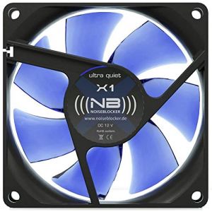 Noiseblocker (80mm, XC1 - PC Case Fan 80mm BlackSilent Fan XC1 - Ventilateur PC 80mm avec Ailes silencieuses - Le Volume Maximum est Seulement 21dB (A) et Le d&eacute;bit d'air de 35,7 m&sup3;/h (AS-Discount, neuf)