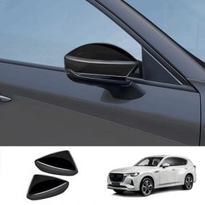 Luyhok Coque de r&eacute;troviseur lat&eacute;ral de voiture pour Mazda CX-60 CX60 2022 2023 2024 Accessoires de d&eacute;coration ext&eacute;rieure, pi&egrave;ces de couverture de r&eacute;troviseur automatique (HYMYAUTO, neuf)