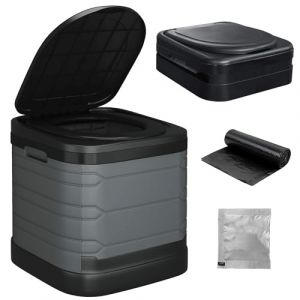 TESPHAN Toilette Portable, Grande Taille Toilette Camping Pliable, WC Aucun Chimique Portable, Adaptées Au Camping en Plein air, Aux Festivals, Aux Embouteillages, Au Camping (TESPHAN, neuf)