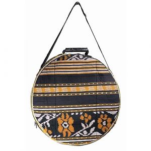 Mysevendo Sac à shamandrum pour tambour chamanique, en tissu ika, diamètre : 60 cm, pour tambour chamanique, en kit Mysevendo, avec sangle ronde (mysevendo, neuf)