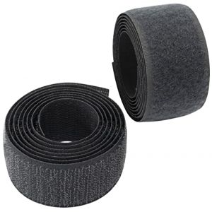 AERZETIX - C65971 - Bande/rouleau de scratch 30 mm 1 m&egrave;tre auto-agrippant - organisateur/serre c&acirc;bles - ruban sac v&ecirc;tement attache sangle - couleur: gris fonc&eacute; - en polyamide et polyester (Tuning, neuf)