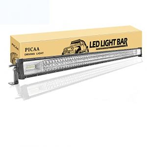 PICAA LED Barre Lumineuse 7D Triple Rangée 52 Pouces 130cm 675W Rampe a LED Barre de LED Combo Faisceau de Spot D'inondation 12V 24V Hors Route Voiture Véhicules 4x4 SUV ATV Camion Tracteur (BEISHUO-UK, neuf)
