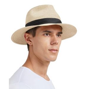 Zylioo S/M/L/XL/XXL Chapeau de paille Chapeau de soleil Chapeau de soleil Grande / Petite tête Protection UV Paille Chapeau d'été Chapeau de plage pour vacances Homme Femme, beige, L (Realmarkeu, neuf)