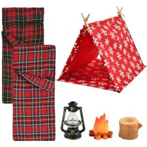 Lutin Farceur de Noel Accessoires,6PCS Accessoires Lutin Farceur de Noel,Elfe de Noel Accessoires,Elf de Noël Poupée Accessoire,Sac de Couchage Elfe de Noël,Accessoires de Poupée Elfe de Noël (Rouge) (pengpenggo, neuf)
