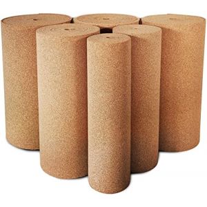 Floordirekt | Rouleau isolant liège mur/sol - Isolant naturel - Polyvalent - Isolation acoustique et thermique | épaisseur: 8 mm, 100 x 2500 cm (MEISTEREI, neuf)