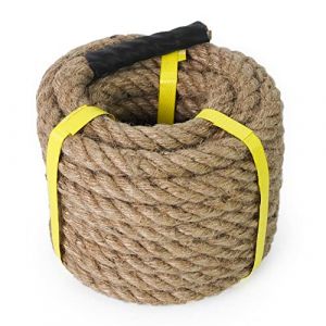 Aoneky Corde en Jute 14/16/ 20/25/ 30/40/50mm, 8/15/30M Corde en Chanvre Torsadée Épaisse en Fibres Naturelles pour Jardin Décoration, Grimper Sport DIY (30M 20mm) (A-Aoneky, neuf)