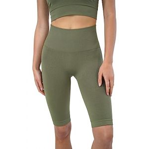 STARK SOUL Legging court – Racer – Pantalon de cyclisme sans coutures – Taille haute – Différentes couleurs – Tailles S, M, L et XL, kaki, XL (StarkSoul, neuf)