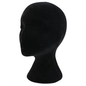 Tête en mousse, tête mâle en polystyrène pour support de perruques, présentoir portable pour chapeaux, mannequin en mousse pour la modélisation, l'artisanat et le stockage (ningbajqqW, neuf)