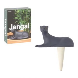 DOIY - Pot Auto-arrosant - Design en Forme de panth&egrave;re - Fabriqu&eacute; en c&eacute;ramique - Distributeur d'eau pour Plantes - Id&eacute;al pour Les Vacances - Pot Auto-arrosant - Couleur Grise - 7x16x18 cm (Make A Gift For You, neuf)