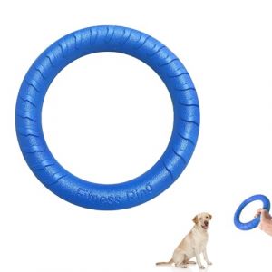 QEEROYO Anneau de Morsure de Chien, Chien Jouets Anneau, Anneau D'entra&icirc;nement Interactif, Disque de Lancer Durable, pour Petits et Grands Chiens (OliveeeBeauty, neuf)