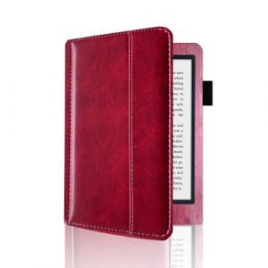 Custer &Eacute;tui pour Kobo Aura Edition 2 (mod&egrave;le : N236) e-book, convient pour &eacute;tui de protection en cuir PU pour Kobo Aura Edition 2 (mod&egrave;le : N236) (bordeaux) (Cai Lijuan Store, neuf)