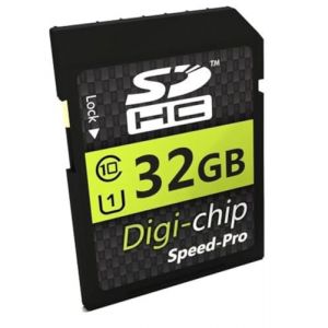 Digi Chip 32 Go SDHC Class 10 Carte mémoire pour Fujifilm Xt2, Fuji Xa3, Gfx50s, Xa10, refroidisseur et radiateur, Xt20, X100 F, Xe3, Xp130, Xa5, Xh1, Xt100, XF, Xt3, Gfx50r appareils photo (Low Price Memory, neuf)