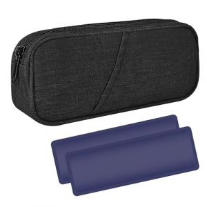 Youmang Sac de Voyage Portable à insuline, Organiseur de Voyage isolé pour diabétique, Sac Isotherme pour Stylo à insuline et glucomètre avec 2 Packs de Refroidissement réutilisables - Noir (youmang, neuf)
