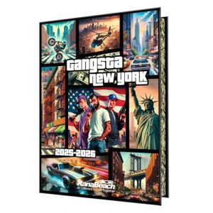 Oberthur - 1 Agenda Scolaire Journalier - Visuel KanaBeach GANGSTA NEW YORK - Août 2025 à Juillet 2026 - Format 12 x 17 cm - 3 Langages (Papeterie Libellus, neuf)