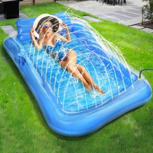 Charmofun Matelas Gonflable Piscine Adultes, Hamac Gonflable Piscine, Flottante Fauteuil de Piscine Tanning Pool, Matelas Piscine avec Coussins 200 * 124 cm pour Piscine Fêtes de Plage (Bleu) (Pulsepoint Market Kft., neuf)