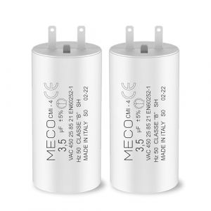 Lot de 2 Condensateurs 3,5 µF pour Moteur de Volet Roulant SOMFY 10 Nm - Compatibles avec Moteurs Tubulaires nécessitant des Cosses Faston 2,8 mm - MECO (Volet Tech, neuf)