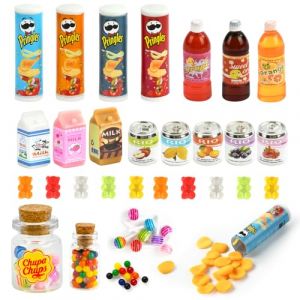Mini Nourriture Jouet 1/12, 31 Pièces Mini Aliments pour Maison de Poupée, Ensemble de Nourriture Miniature, Nourriture et Boisson Miniatures (xinmaimaoyi, neuf)