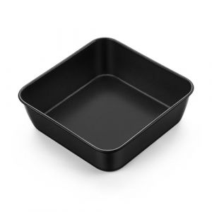 Onader Plat &agrave; four carr&eacute; en acier inoxydable, moule &agrave; g&acirc;teau rectangulaire avec rev&ecirc;tement antiadh&eacute;sif, id&eacute;al pour les g&acirc;teaux/brownies/lasagnes, sain et facile &agrave; nettoyer &ndash; 15,9 x 15,9 x 5 cm (Onader-FR, neuf)