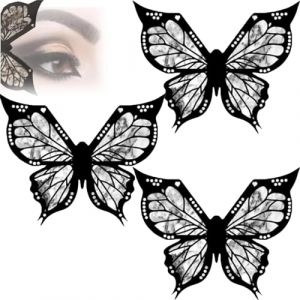 Pochoir Eyeliner Papillon Tampon Eyeliner Ailé Papillon Pochoirs Eyeliner pour Yeux Aile Outil de Tampon Eyeliner Réutilisable et Flexible pour Look Ailé (guangzhouliuqiyongshangmaoyouxiangongsi, neuf)
