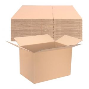 verpacking Lot de 30 cartons de d&eacute;m&eacute;nagement pliables avec trous de pr&eacute;hension - 600 x 400 x 400 mm - Double cannelure BC - KK 107G (dimensions int&eacute;rieures 585 x 385 x 380 mm) - Hauteur variable &Atilde; 200 (verpacking, neuf)