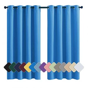 MENGH Isolation Phonique Rideau 90x140cm Bleu Rideau Porte, Isolation Thermique Installation Facile Anti Moisissure Antibact&eacute;rien, pour Chambre d'enfants (LIFENGQIHANG, neuf)