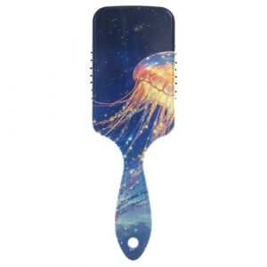 Blue Flash Mysterious Flying Jellyfish Brosse mignonne pour femme &agrave; cheveux longs Brosse de massage con&ccedil;ue pour la perte de cheveux avec poign&eacute;e ergonomique cepillo para peinar (LLiangCai, neuf)