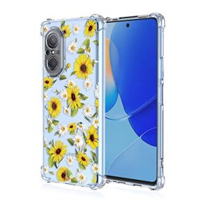 HONLEN Coque pour Huawei Nova 9 SE &Eacute;tui, (6.78" inches) Transparente D&eacute;grad&eacute;e TPU Silicone Quatre Coins Renfort d'angle Case - Tournesol (HONLEN, neuf)