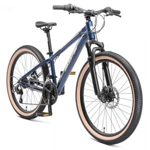 BIKESTAR VTT V&eacute;lo Tout Terrain 24" pour Enfants de 10-13 Ans | Bicyclette Cadre 12.5 Pouces 21 Vitesses Shimano, Hardtail, Freins Disc | Bleu (Star-Trademarks (Concessionnaire Europ&eacute;en), neuf)