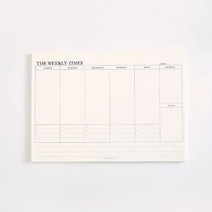Planning hebdomadaire &ndash; 60 feuilles &ndash; 245 x 175 mm &ndash; Bloc-notes de bureau, &eacute;tude, m&eacute;mo, message pouvant se d&eacute;chirer non adh&eacute;sif pour la maison, le travail,le bureau,la planification et l'organisation (Seekerise, neuf)