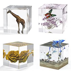 FineInno Moule Resine Epoxy Carre, Moules Silicone Cube, Moulle en R&eacute;sine Moulage Epoxy pour Fabrication de Bijoux, Bricolage Artisanale D&eacute;corations (Moule Resine Carre) (Cute Chic EU, neuf)