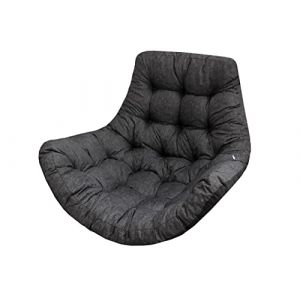 George Coussin de Jardin, Coussin Fauteuil Cocon, Coussin Fauteuil Suspendu, Coussin balancelle – Taille L, 120 x 100 cm – Noir (PillowPrim, neuf)