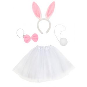 Funidelia | Kit déguisement accessoires lapin pour femme Animaux - Déguisement pour Adultes et accessoires pour Halloween, carnaval et fêtes. - Blanc (Funidelia FR-BE-LU, neuf)