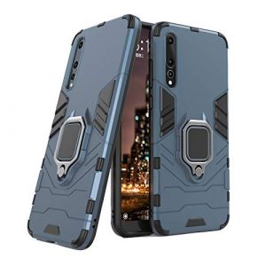 AKABEILA Etui Protection Coque Huawei P20 Pro, Compatible pour Huawei P20 Pro Coque Etui Couverture Bague Support Magn&eacute;tique Titulaire PC Silicone Armure Hybride Huawei P20 Pro Antichoc Case, Bleu (AKABEILA, neuf)