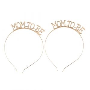 BIUDECO 2 pi&egrave;ces Bandeau Mom To Be Dor&eacute; Alliage L&eacute;ger pour F&ecirc;te Pr&eacute;natale Accessoires Future Maman Confortables et &Eacute;l&eacute;gants Cadeau Original pour Fille et Femme (XUETN, neuf)