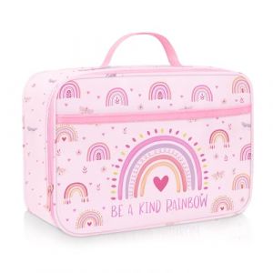 Clastyle Sac Isotherme Repas Enfant Arc-en-ciel, Sac Lunch Box pour Fille L'&eacute;cole Petit, Sac Dejeuner Rose Papillon Portable (Changtian_Im&Ex, neuf)