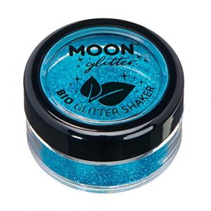 Paillettes biodégradables Eco Glitter Shakers de Moon Glitter - 100% Cosmetic Bio Glitter pour le visage, le corps, les ongles, les cheveux et les lèvres - 5g - Bleu (NeonBeauty, neuf)